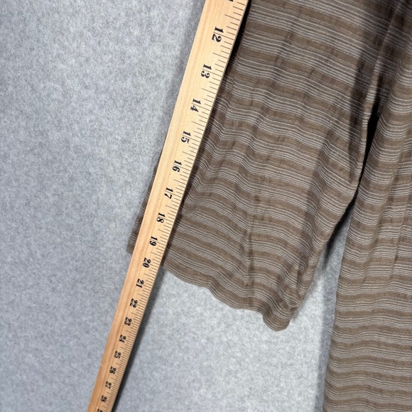 Eco Swim Cover Up Tunic Top Large Tan Textured Sheer Neutral Artsy Neutral Basic - Picture 7 of 13